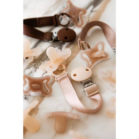 Attache sucette zero.zero Amande+Caramel+Clair+Sable clair 16 - vertbaudet enfant 