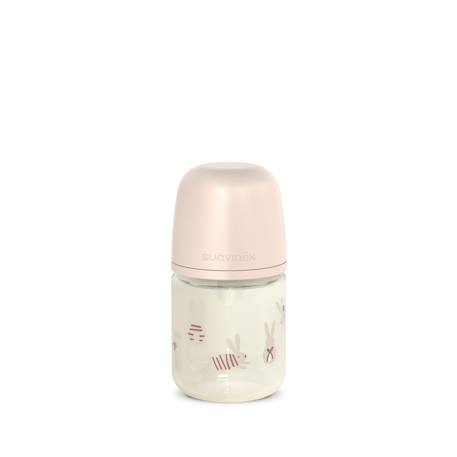 Biberon en verre avec tétine sx pro 120 ml débit s wonderland Beige neutre+Lapin rose+Lapin vert 3 - vertbaudet enfant 