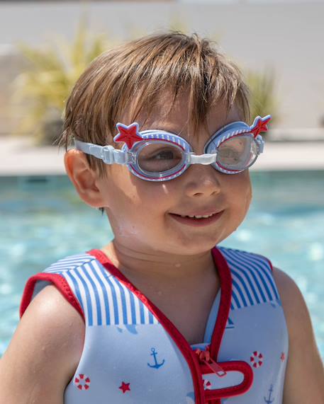 Lunettes de natation enfant anti buee uv Bleu+Multicolore+Rose 1 - vertbaudet enfant 