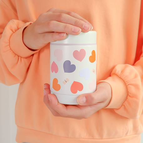 Boîte à repas isotherme cœurs 300 ml Rose, orange, violet 3 - vertbaudet enfant 