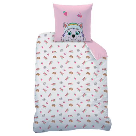 Parure de lit enfant 140x200, 100% coton, pat patrouille Rose 4 - vertbaudet enfant 
