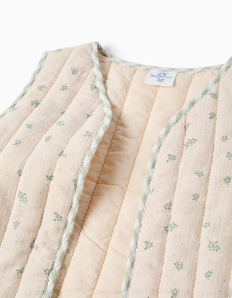 Gilet rembourré en coton à motif Vert clair 3 - vertbaudet enfant 