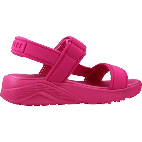 Sandales enfant fille en textile Rose htpk+Vert lime 1 - vertbaudet enfant 
