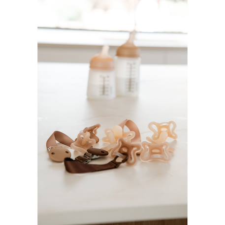Attache sucette zero.zero Amande+Caramel+Clair+Sable clair 5 - vertbaudet enfant 