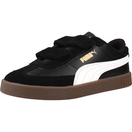 Baskets enfant garçon en cuir Noir black 4 - vertbaudet enfant 