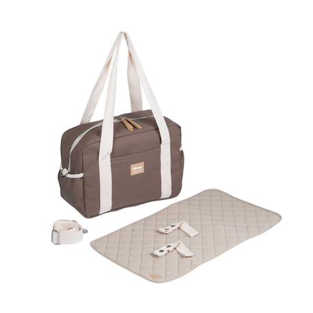 Sac à langer en coton déperlant 16 l paris Cacao 3 - vertbaudet enfant 