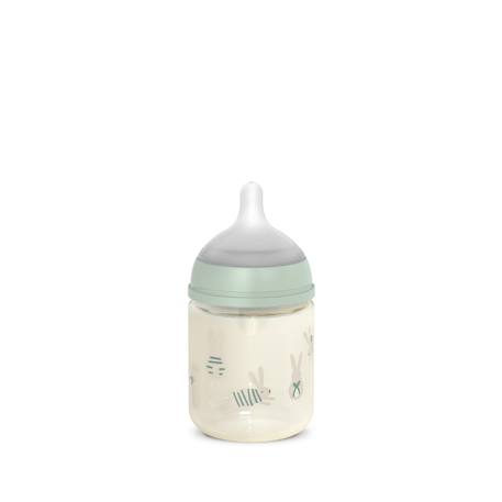 Biberon en verre avec tétine sx pro 120 ml débit xs Beige neutre+Lapin rose+Lapin vert+Oisillons rose+Oisillons vert 11 - vertbaudet enfant 