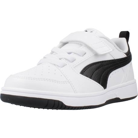 Baskets enfant garçon à scratch Blanc white 4 - vertbaudet enfant 