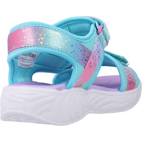 Sandales à scratch fille Rose+Rose lpmt+Violet prmt 15 - vertbaudet enfant 