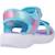 Sandales à scratch fille Rose+Rose lpmt+Violet prmt 15 - vertbaudet enfant 