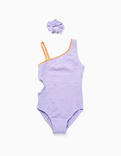 Maillot de bain avec découpe + chouchou  - vertbaudet enfant