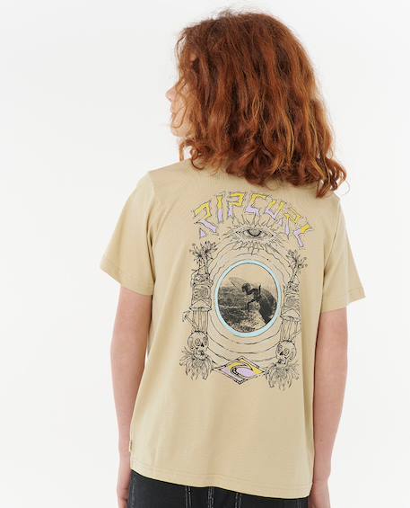 T-shirt à manches courtes tropic daze art enfant Khaki sand 5 - vertbaudet enfant 
