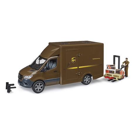 Camion ups mercedes benz sprinter avec conducteur et accessoires Multicolore 2 - vertbaudet enfant 