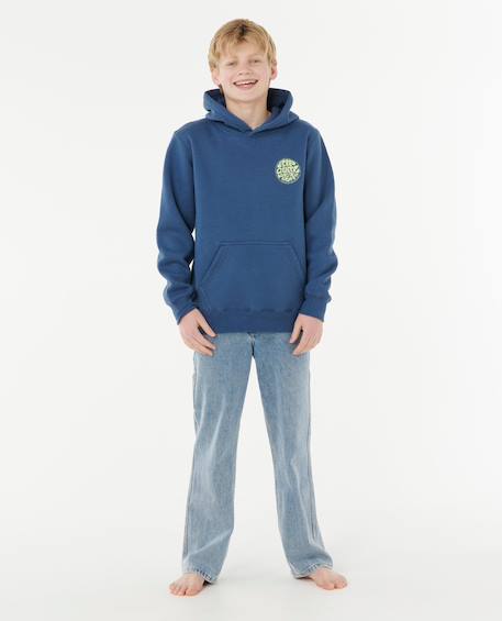 Sweat à capuche wetsuit icon enfant Aloe+Bone+Grass green+Grey marle+Light navy+Navy/white 24 - vertbaudet enfant 