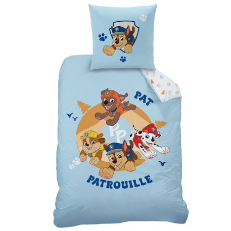 Parure de lit enfant 140x200, 100% coton, pat patrouille Bleu 3 - vertbaudet enfant 