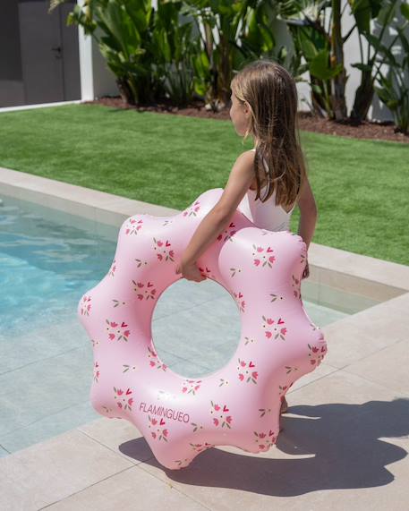 Gonflable pour enfants donut pvc double valve Rose 2 - vertbaudet enfant 