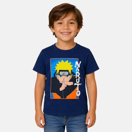T-shirt enfant naruto Gris+Marine 6 - vertbaudet enfant 