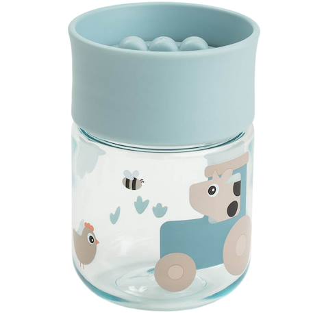 Tasse d'apprentissage 360° tiny farm Bleu 1 - vertbaudet enfant 