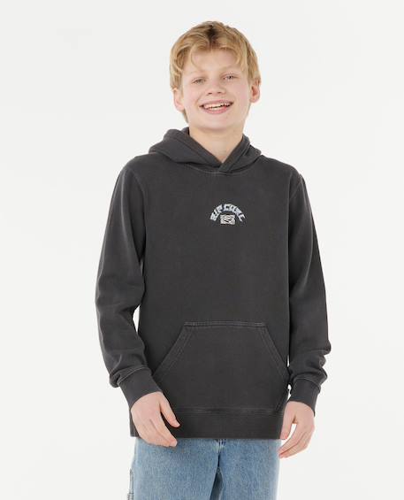 Sweat à capuche tropic dazed enfant Washed black 1 - vertbaudet enfant 