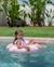 Gonflable pour enfants donut pvc double valve Rose 1 - vertbaudet enfant 