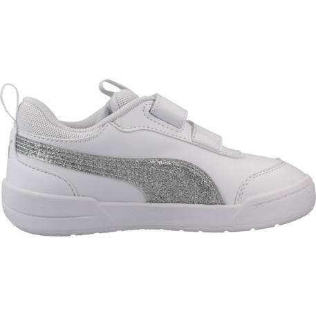 Baskets enfant fille en cuir Blanc white 1 - vertbaudet enfant 