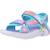 Sandales à scratch fille Rose+Rose lpmt+Violet prmt 16 - vertbaudet enfant 