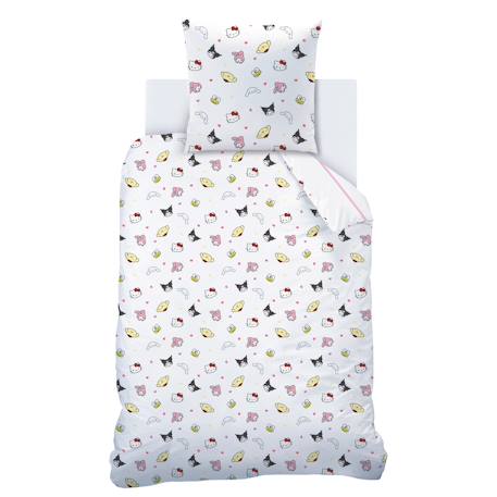 Parure de lit enfant 140x200, 100% coton, hello kitty Blanc 4 - vertbaudet enfant 