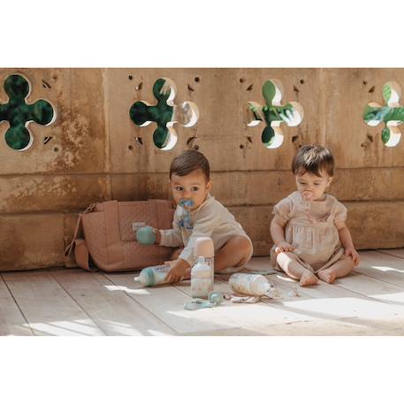 Biberon en verre avec tétine sx pro 120 ml débit s wonderland Beige neutre+Lapin rose+Lapin vert 7 - vertbaudet enfant 
