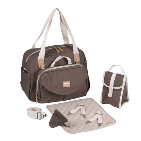 Sac à langer iconique grand volume 23 l geneve Bleu+Cacao+Terracotta 10 - vertbaudet enfant 