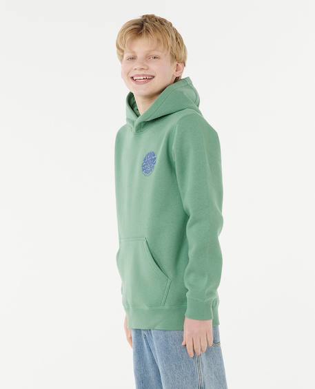 Sweat à capuche wetsuit icon enfant Aloe+Bone+Grass green+Grey marle+Light navy+Navy/white 14 - vertbaudet enfant 