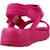 Sandales enfant fille en textile Rose htpk+Vert lime 3 - vertbaudet enfant 