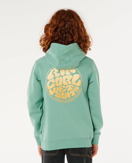 Sweat à capuche wetsuit icon enfant Aloe+Bone+Grass green+Grey marle+Light navy+Navy/white 3 - vertbaudet enfant 