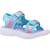 Sandales à scratch fille Rose+Rose lpmt+Violet prmt 17 - vertbaudet enfant 