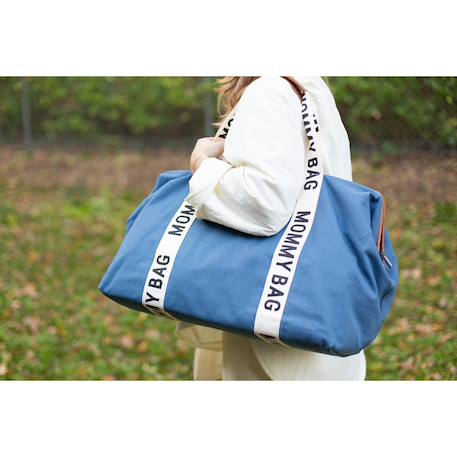 Sac à langer de voyage grande contenance signature mommy bag Indigo+Noir 2 - vertbaudet enfant 