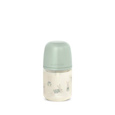 Biberon en verre avec tétine sx pro 120 ml débit s wonderland Beige neutre+Lapin rose+Lapin vert 9 - vertbaudet enfant 