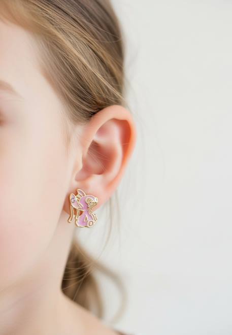 Boucles d'oreilles clous dépareillées stitch & angel Bleu 4 - vertbaudet enfant 