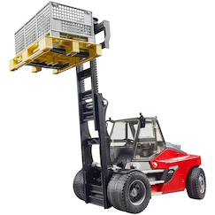 Jouet-Jeux d'imagination-Chariot élévateur linde ht160d avec palette et 3 gitterbox