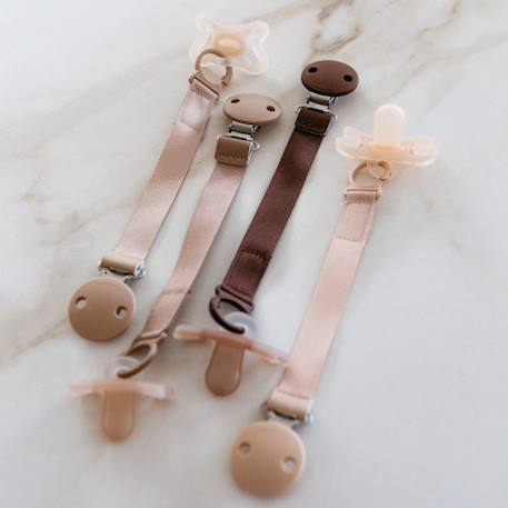 Attache sucette zero.zero Amande+Caramel+Clair+Sable clair 8 - vertbaudet enfant 