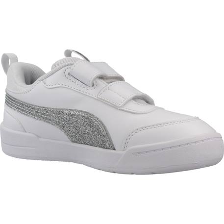 Baskets enfant fille en cuir Blanc white 5 - vertbaudet enfant 