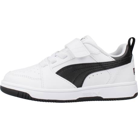 Baskets enfant garçon à scratch Blanc white 2 - vertbaudet enfant 