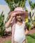 Chapeau enfant en coton protection soleil Rose+Violet 1 - vertbaudet enfant 
