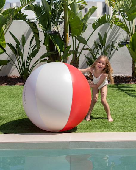 Balle gonflable enfant pour plage et piscine Bleu+Multicolore+Rose 8 - vertbaudet enfant 