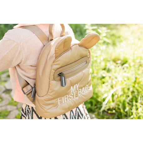 Sac à dos enfant my first bag Beige matelassé+Blanc noir+Noir or+Rose blanc 2 - vertbaudet enfant 