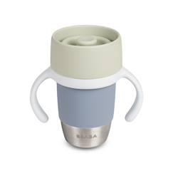 Puériculture-Repas-Vaisselle, coffret repas-Tasse d'apprentissage inox click & drink
