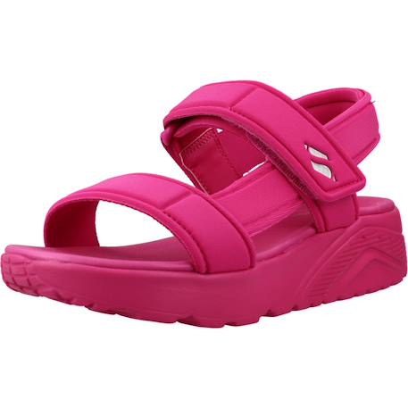 Sandales enfant fille en textile Rose htpk+Vert lime 4 - vertbaudet enfant 