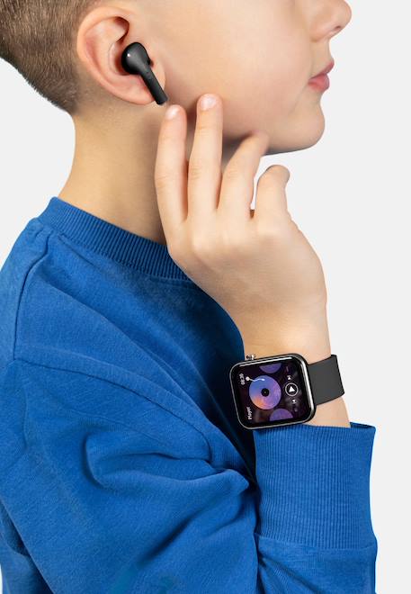 Ensemble montre connectée et écouteurs tikkers smart series 13 Noir+Rose 5 - vertbaudet enfant 