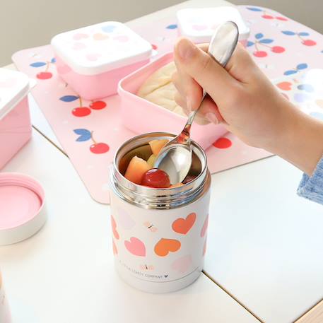 Boîte à repas isotherme cœurs 300 ml Rose, orange, violet 5 - vertbaudet enfant 