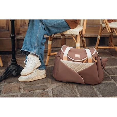Sac à langer bandoulière grand volume 21 l sydney Cacao+Noir 2 - vertbaudet enfant 