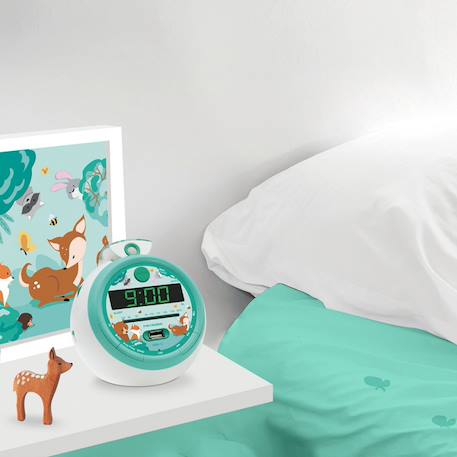 Radio-réveil fm usb projection avec alarme Cyan+Vert 4 - vertbaudet enfant 