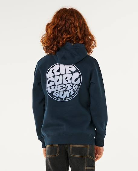 Sweat à capuche wetsuit icon enfant Aloe+Bone+Grass green+Grey marle+Light navy+Navy/white 28 - vertbaudet enfant 